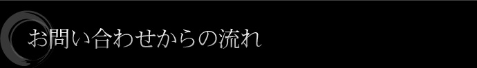 お問い合わせからの流れ